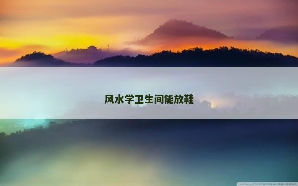 風水學衛生間能放鞋