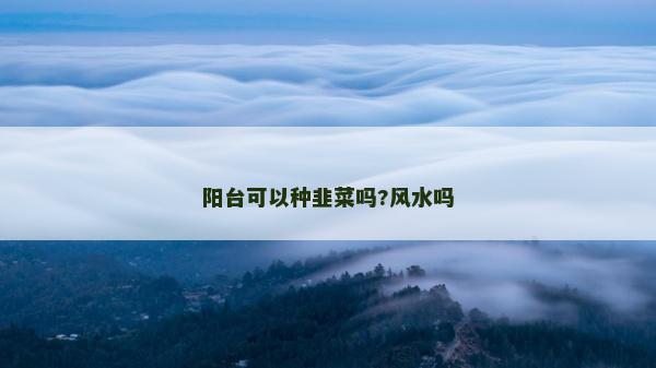 陽臺可以種韭菜嗎?風(fēng)水嗎