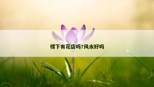 樓下有花店嗎?風水好嗎 樓下有花店嗎?風水好嗎