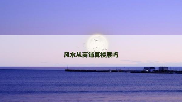 風水從商鋪算樓層嗎 風水從商鋪算樓層嗎