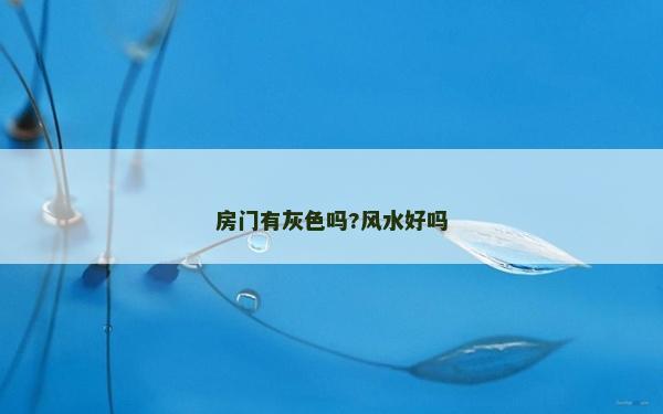 房門有灰色嗎?風水好嗎