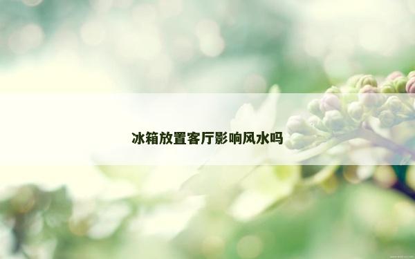 冰箱放置客廳影響風水嗎