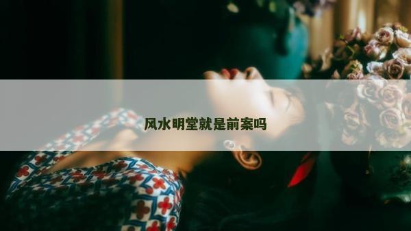 風(fēng)水明堂就是前案嗎