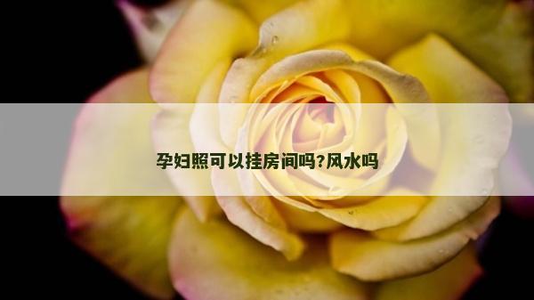孕婦照可以掛房間嗎?風水嗎