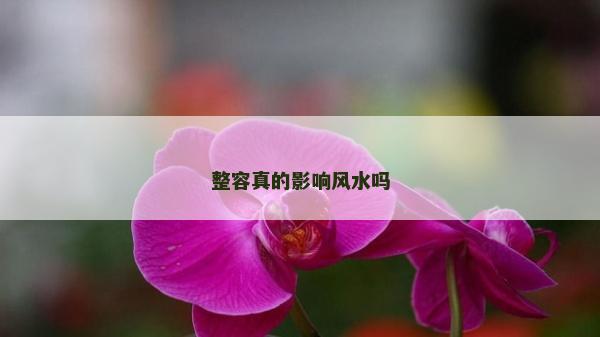 整容真的影響風水嗎