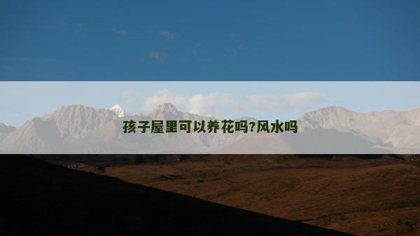 孩子屋里可以養花嗎?風水嗎