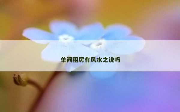 單間租房有風(fēng)水之說(shuō)嗎 單間租房有風(fēng)水之說(shuō)嗎