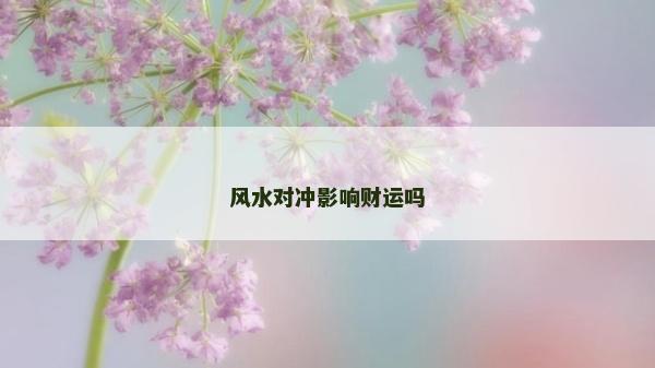 風水對沖影響財運嗎