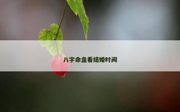 八字命盤看結(jié)婚時(shí)間