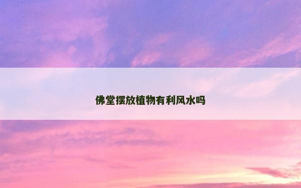 佛堂擺放植物有利風(fēng)水嗎 佛堂擺放植物有利風(fēng)水嗎