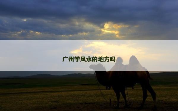 廣州學(xué)風(fēng)水的地方嗎