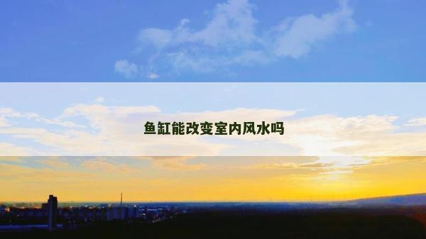 魚缸能改變室內(nèi)風(fēng)水嗎 魚缸能改變室內(nèi)風(fēng)水嗎
