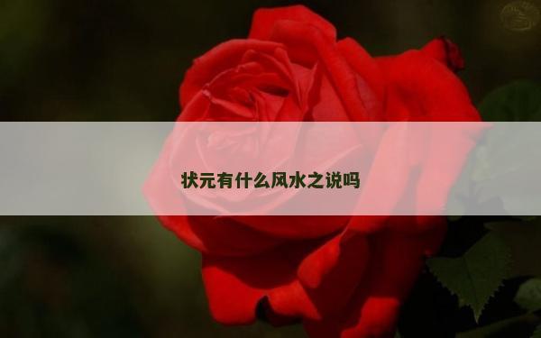 狀元有什么風水之說嗎