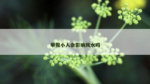 舉報小人會影響風水嗎