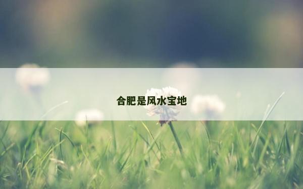 合肥是風(fēng)水寶地