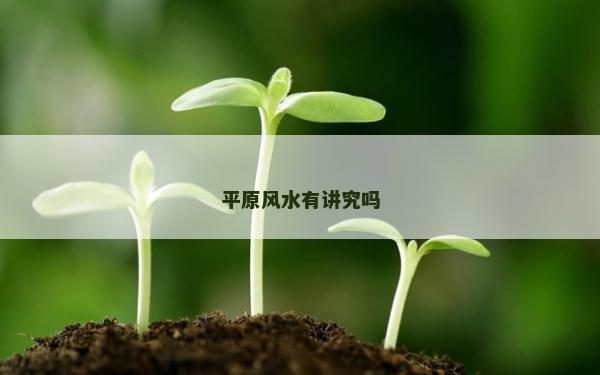平原風(fēng)水有講究嗎