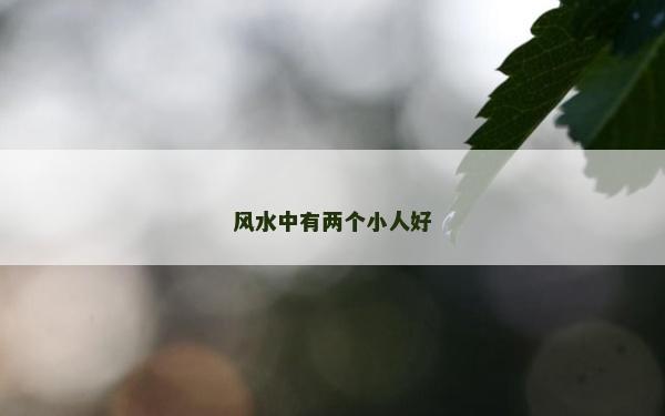 風水中有兩個小人好