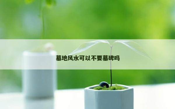 墓地風水可以不要墓碑嗎