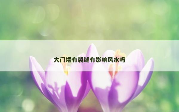 大門墻有裂縫有影響風(fēng)水嗎