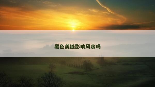 黑色美縫影響風水嗎
