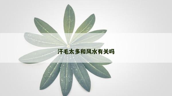 汗毛太多和風水有關嗎