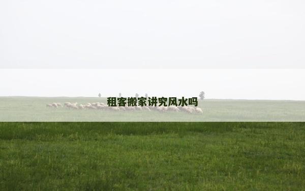 租客搬家講究風水嗎