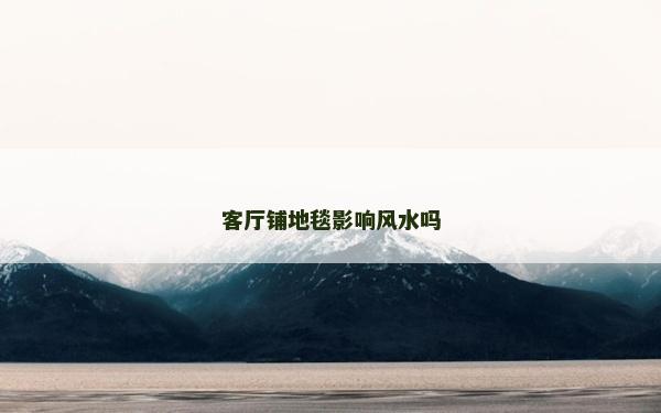 客廳鋪地毯影響風水嗎 客廳鋪地毯影響風水嗎