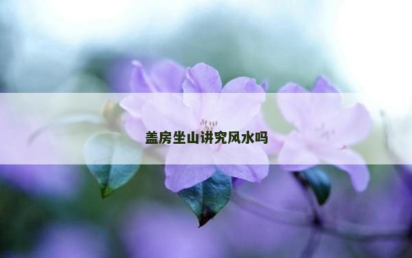 蓋房坐山講究風水嗎