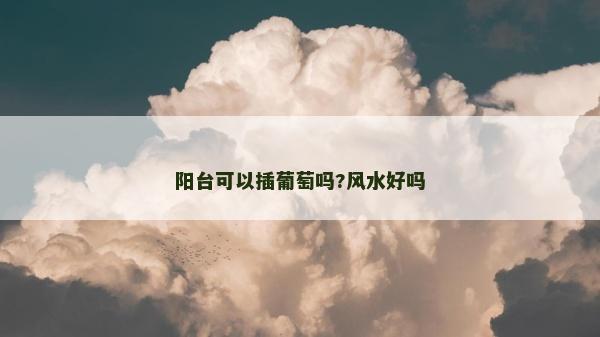 陽臺可以插葡萄嗎?風水好嗎