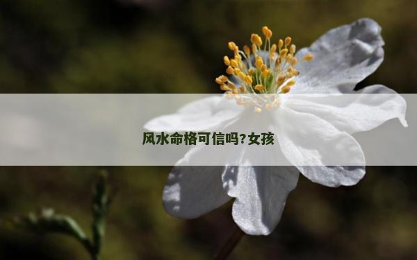 風水命格可信嗎?女孩