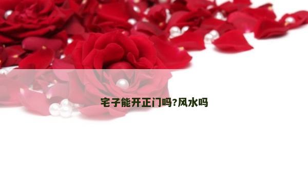 宅子能開正門嗎?風水嗎 宅子能開正門嗎?風水嗎
