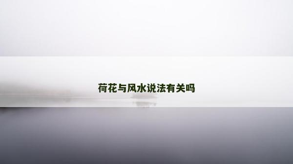 荷花與風水說法有關嗎 荷花與風水說法有關嗎