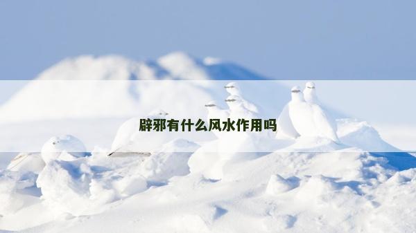 辟邪有什么風水作用嗎 辟邪有什么風水作用嗎