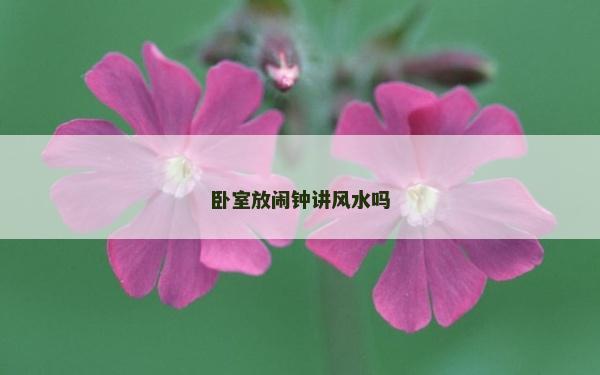 臥室放鬧鐘講風水嗎