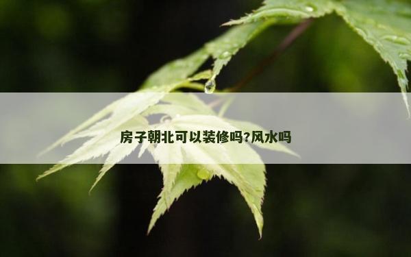 房子朝北可以裝修嗎?風水嗎