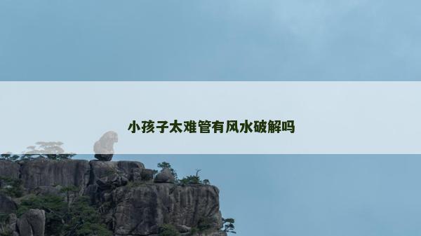 小孩子太難管有風(fēng)水破解嗎
