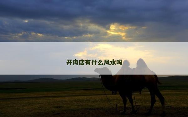開肉店有什么風水嗎