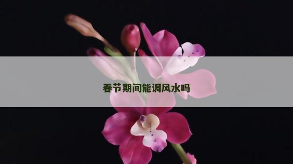 春節期間能調風水嗎