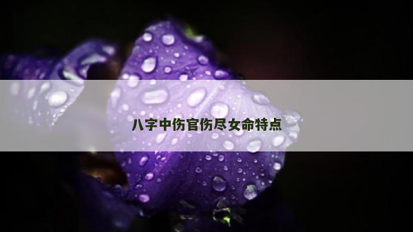 八字中傷官傷盡女命特點