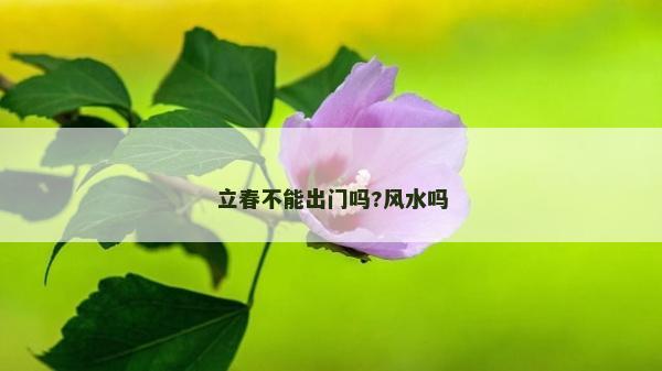 立春不能出門嗎?風(fēng)水嗎