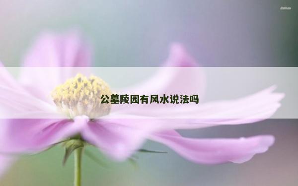 公墓陵園有風水說法嗎