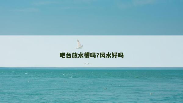 吧臺放水槽嗎?風水好嗎
