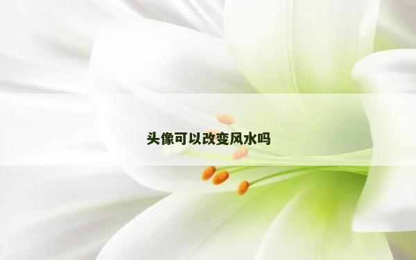 頭像可以改變風水嗎