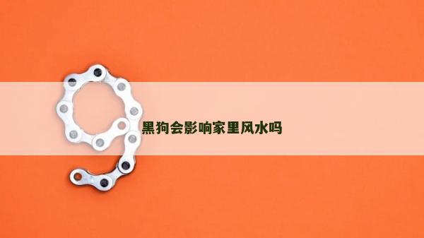 黑狗會影響家里風(fēng)水嗎