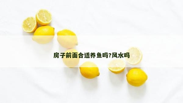 房子前面合適養魚嗎?風水嗎 房子前面合適養魚嗎?風水嗎