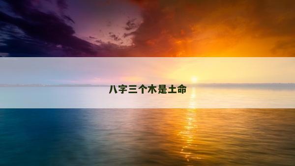 八字三個木是土命