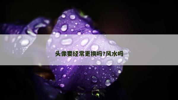 頭像要經常更換嗎?風水嗎