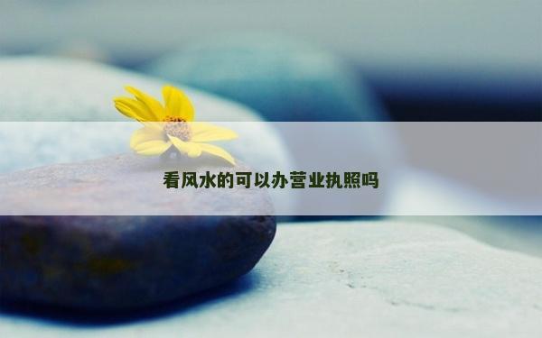 看風水的可以辦營業(yè)執(zhí)照嗎