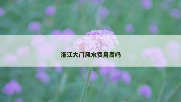 浙江大門風水費用高嗎