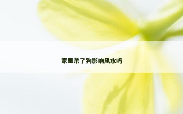 家里殺了狗影響風(fēng)水嗎